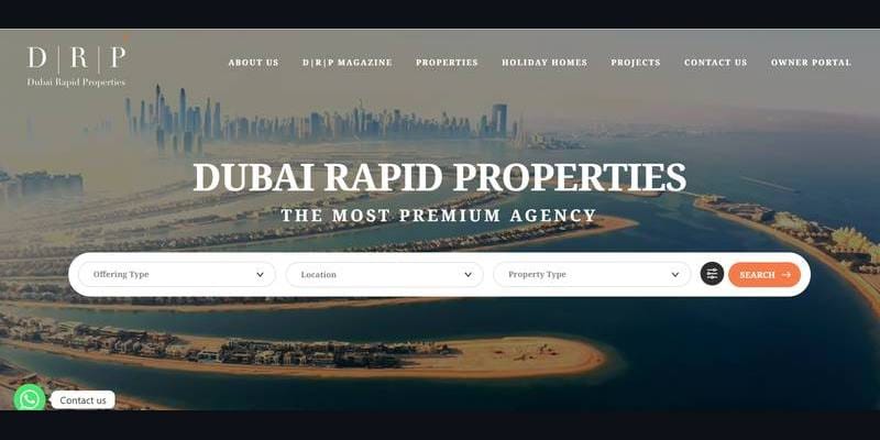 Dubai Rapid Properties homepage