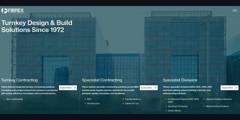 Fibrex Construction Group homepage