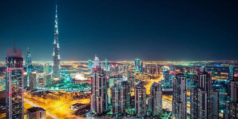Dubai skyline on the Lakhraim Group website